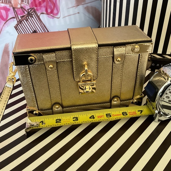 Like New Henri Bendel West 57th Mini Trunk Clutch - Picture 14 of 16